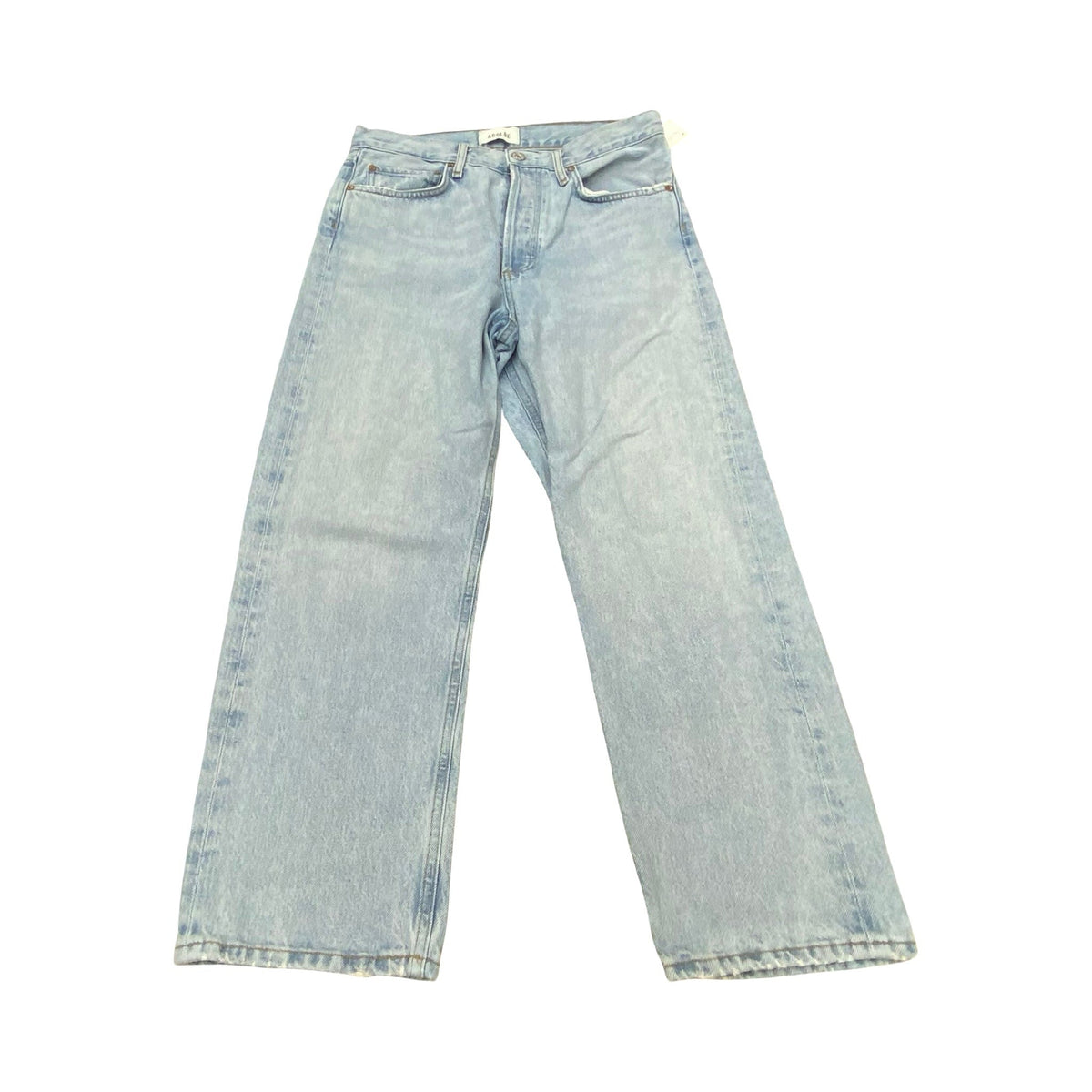 Jeans Straight By Agolde In Blue Denim, Size:4