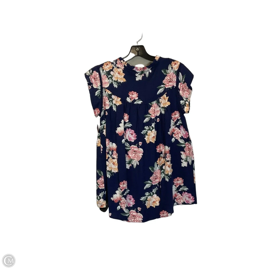 Top Short Sleeve By Buffalo David Bitton In Floral Print, Size: S