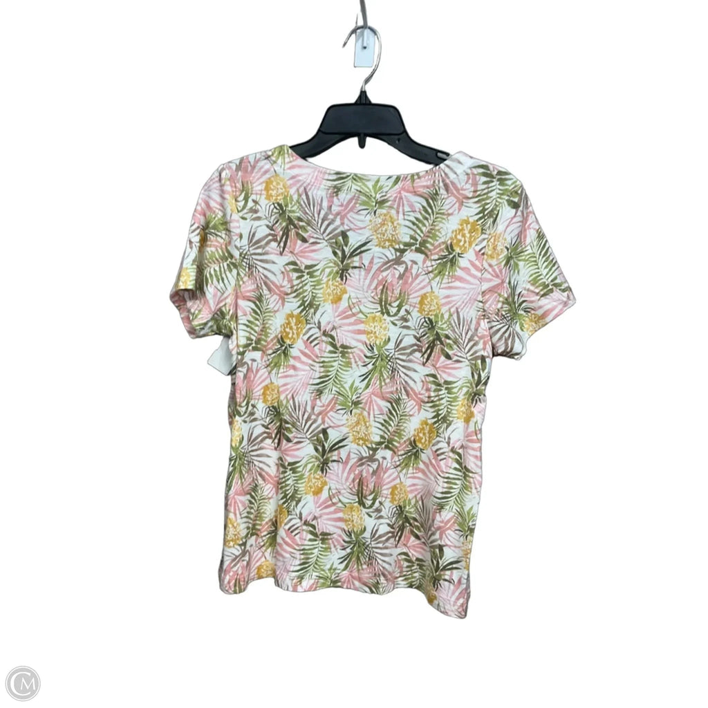 Top Short Sleeve By J. Jill In Floral Print, Size: Mp
