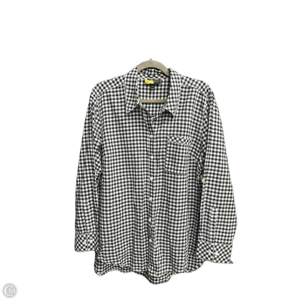 Top Long Sleeve By Lane Bryant In Black & White, Size: 2x