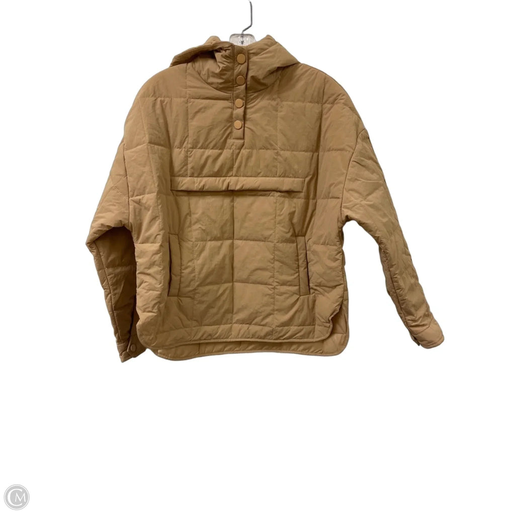 Athletic Sweatshirt Hoodie By Clothes Mentor In Tan, Size: M