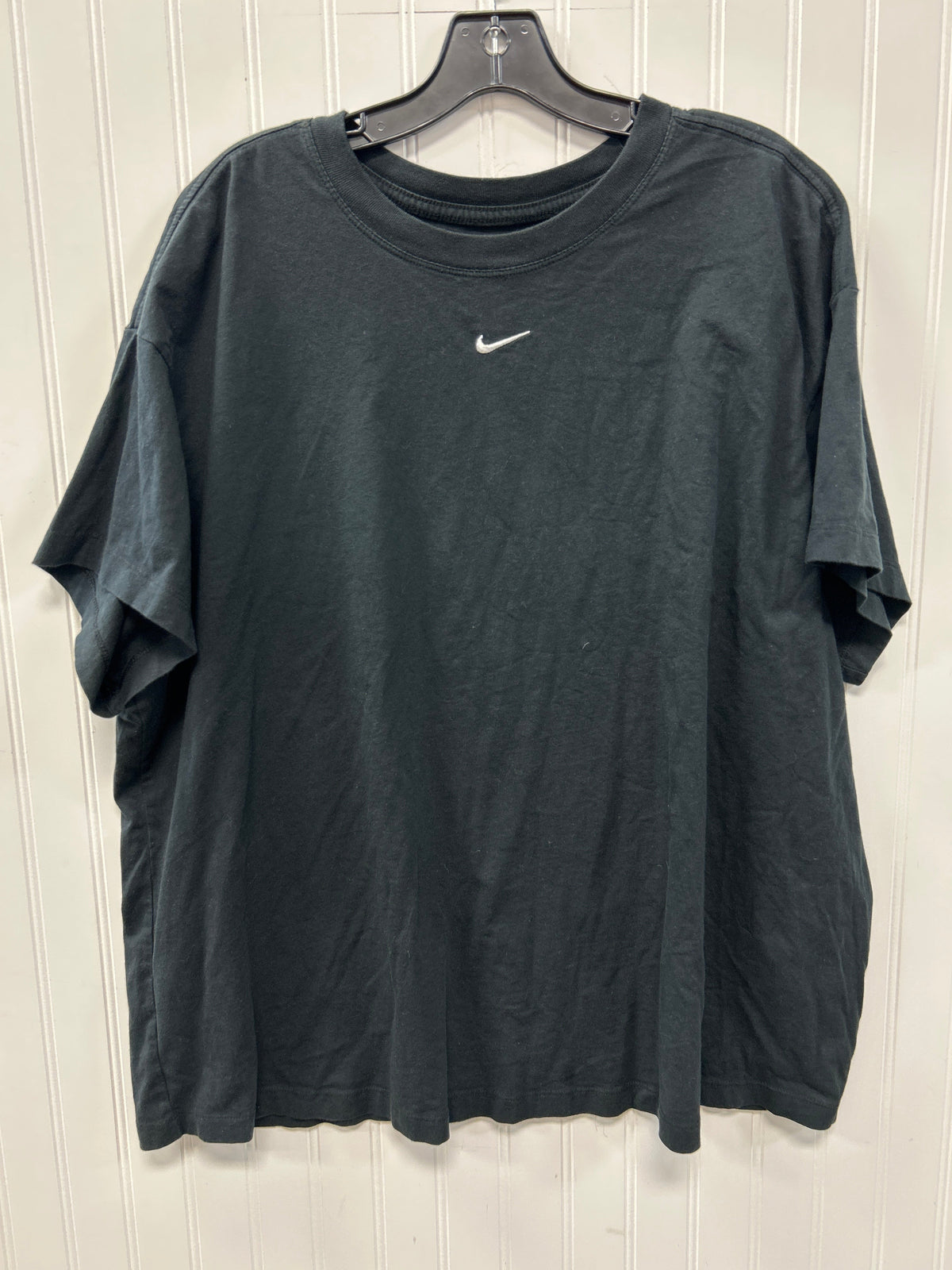 Athletic Top Ss By Nike Apparel In Black, Size:2X