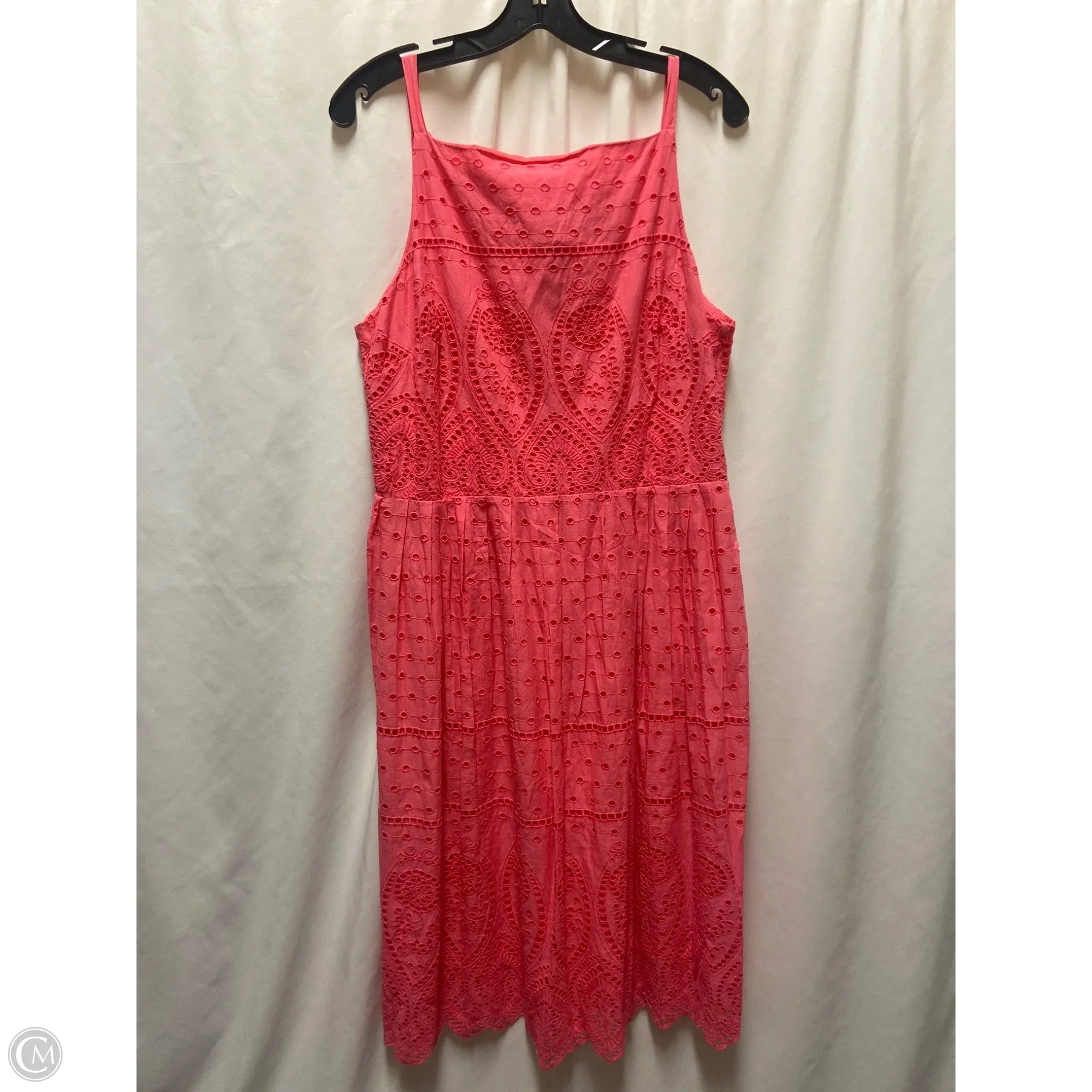 Dress Casual Midi By Charter Club In Pink, Size: L
