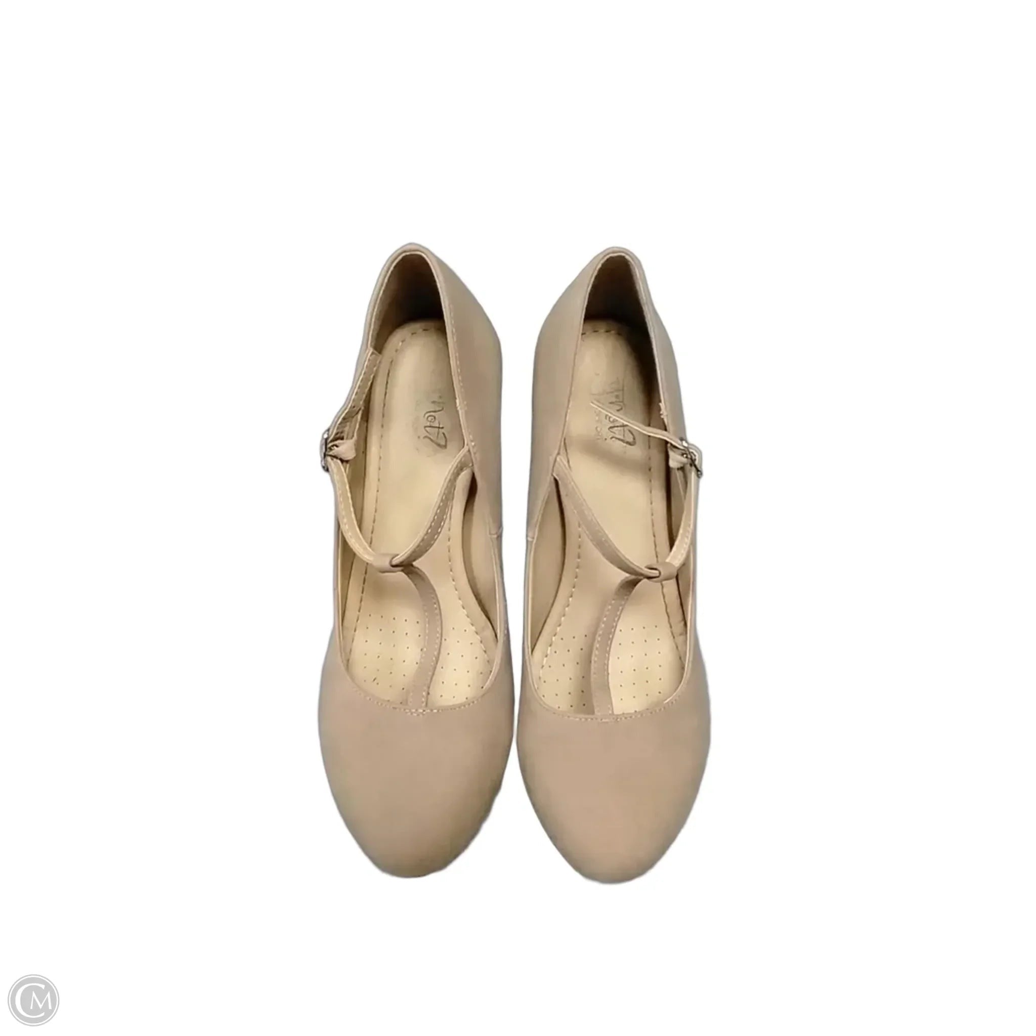 Shoes Heels Block By Clothes Mentor In Beige, Size: 9.5