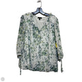Top 3/4 Sleeve By Haver London In Green & White, Size: 1x