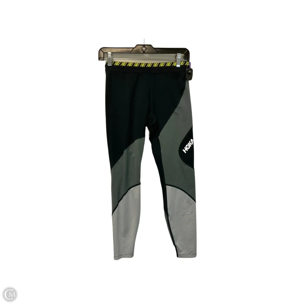 Athletic Leggings Capris By Hoka In Blue & Grey, Size: S