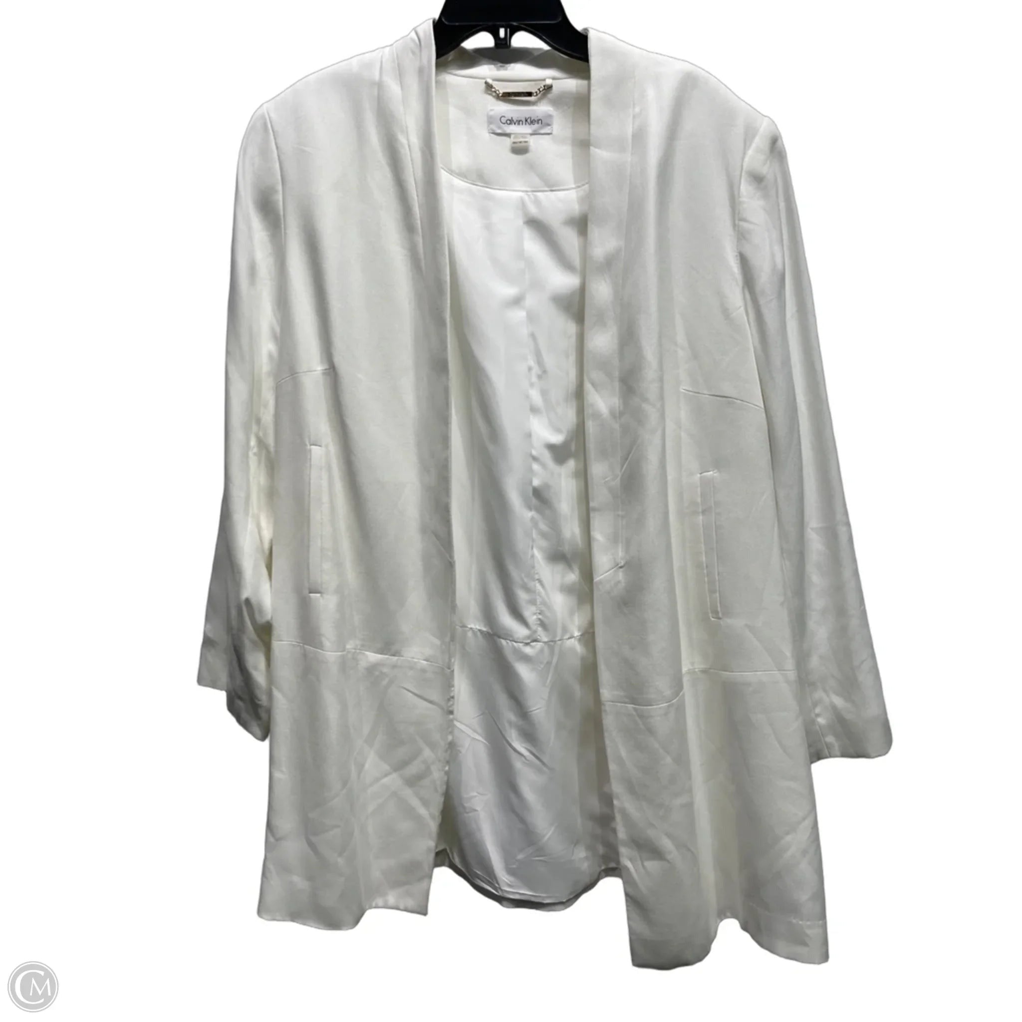 Blazer By Calvin Klein In White, Size: 18