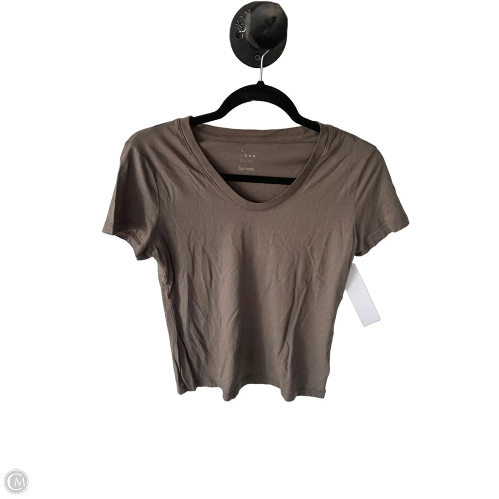Top Short Sleeve Basic By A New Day In Brown, Size: S