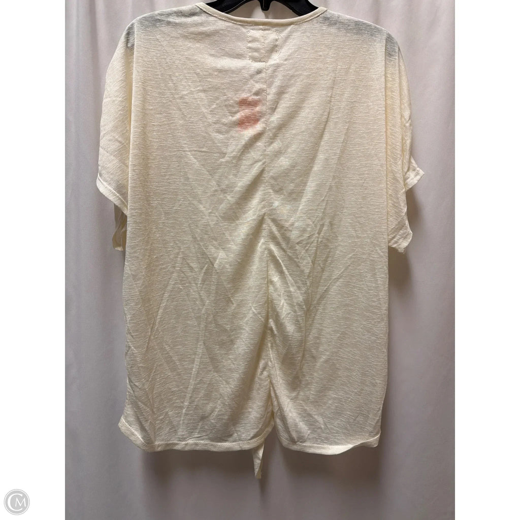 Top Short Sleeve By New York Laundry In Cream, Size: 2x