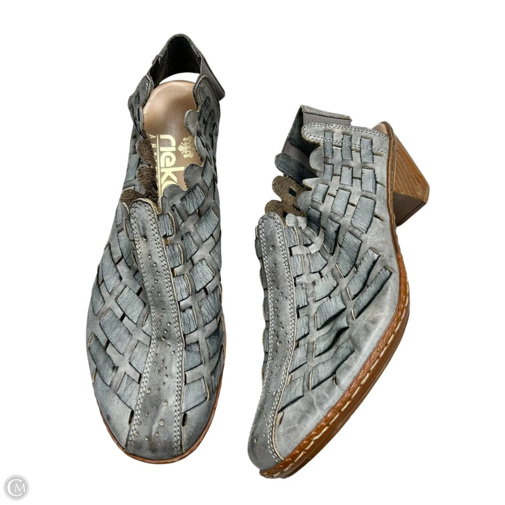 Shoes Heels Block By Riekers In Grey, Size: 6.5