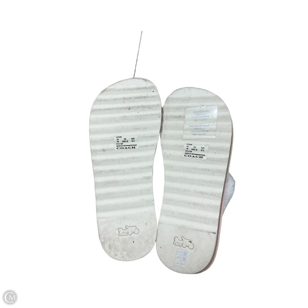 Sandals Designer By Coach In Cream, Size: 7