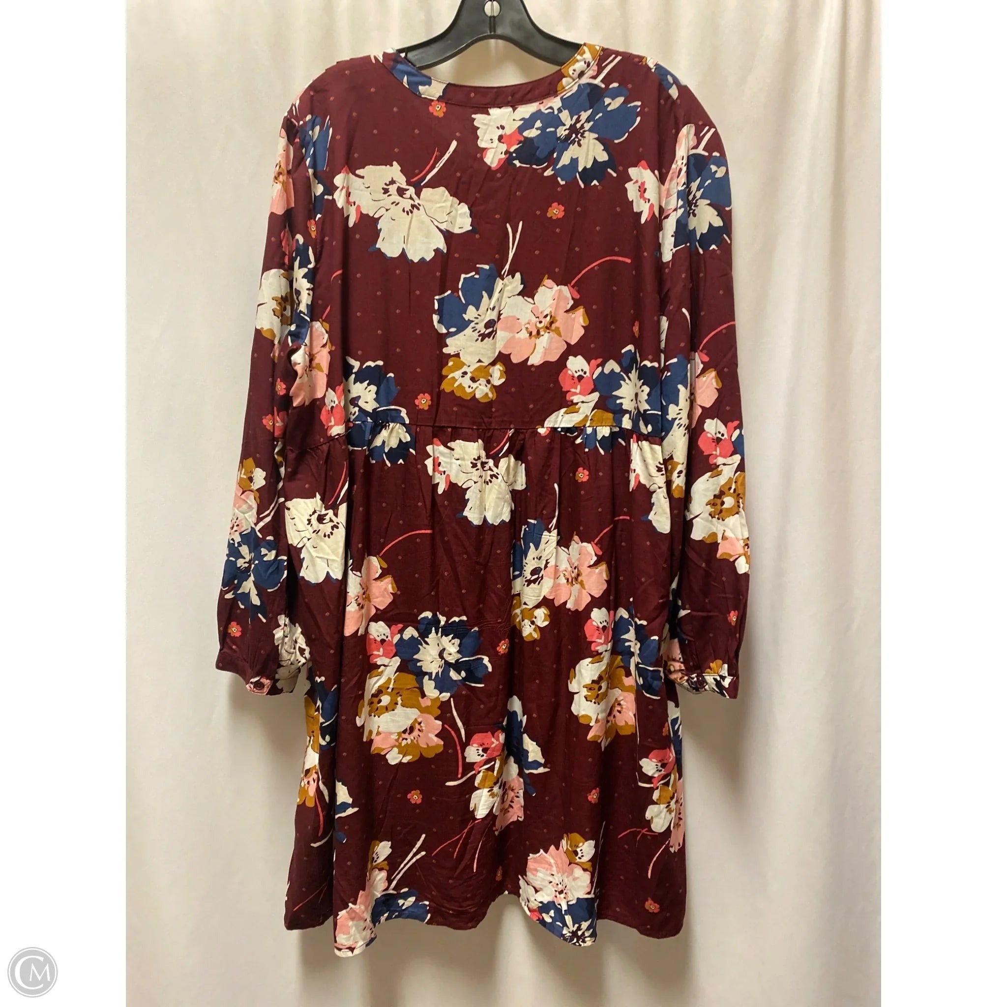 Dress Casual Midi By Old Navy In Maroon, Size: Xl