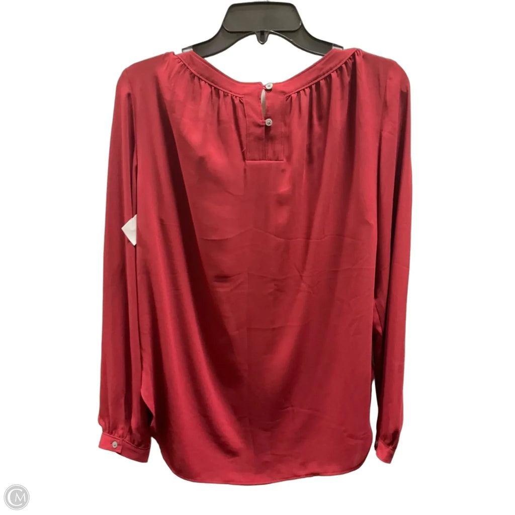 Top Long Sleeve By Loft In Red, Size: M