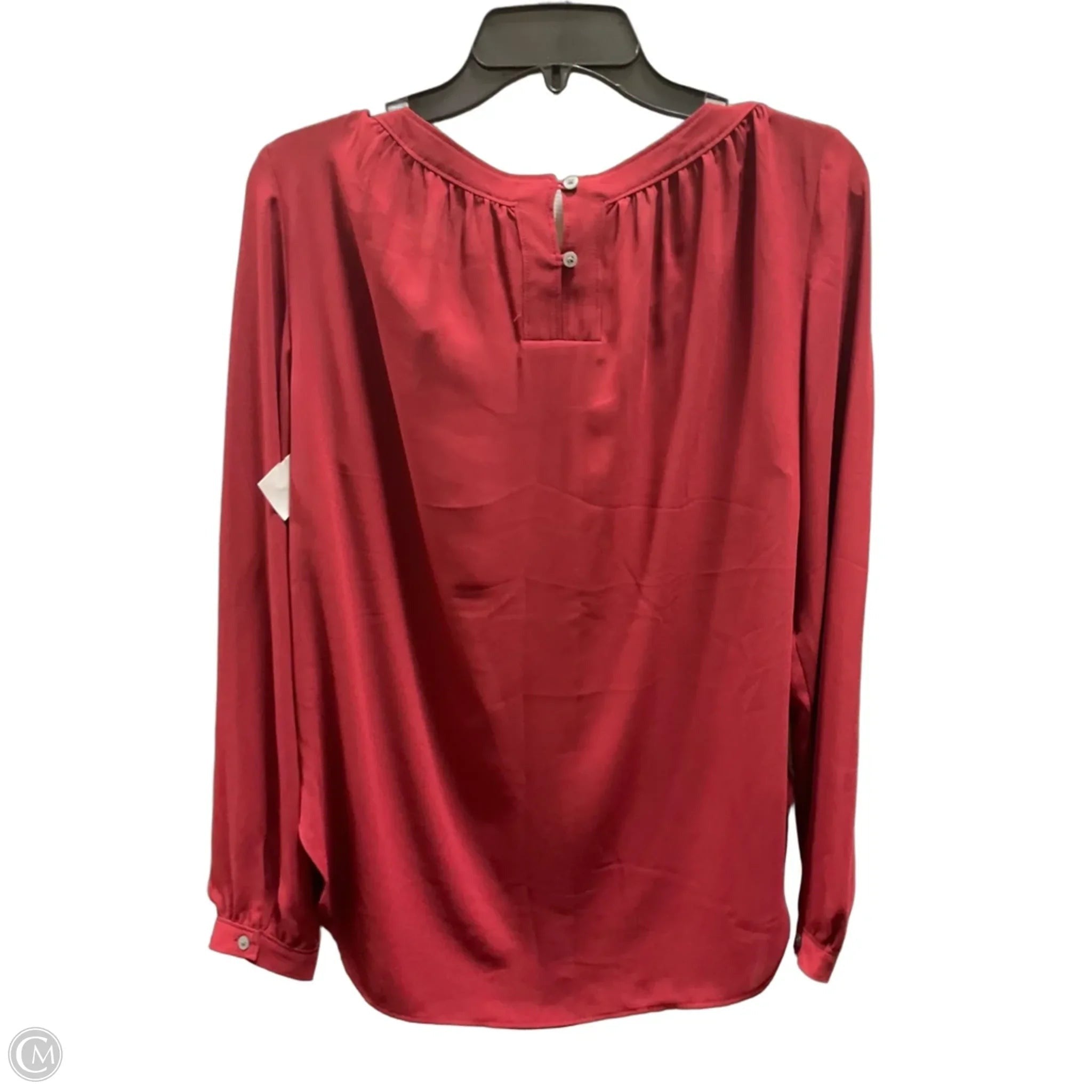 Top Long Sleeve By Loft In Red, Size: M