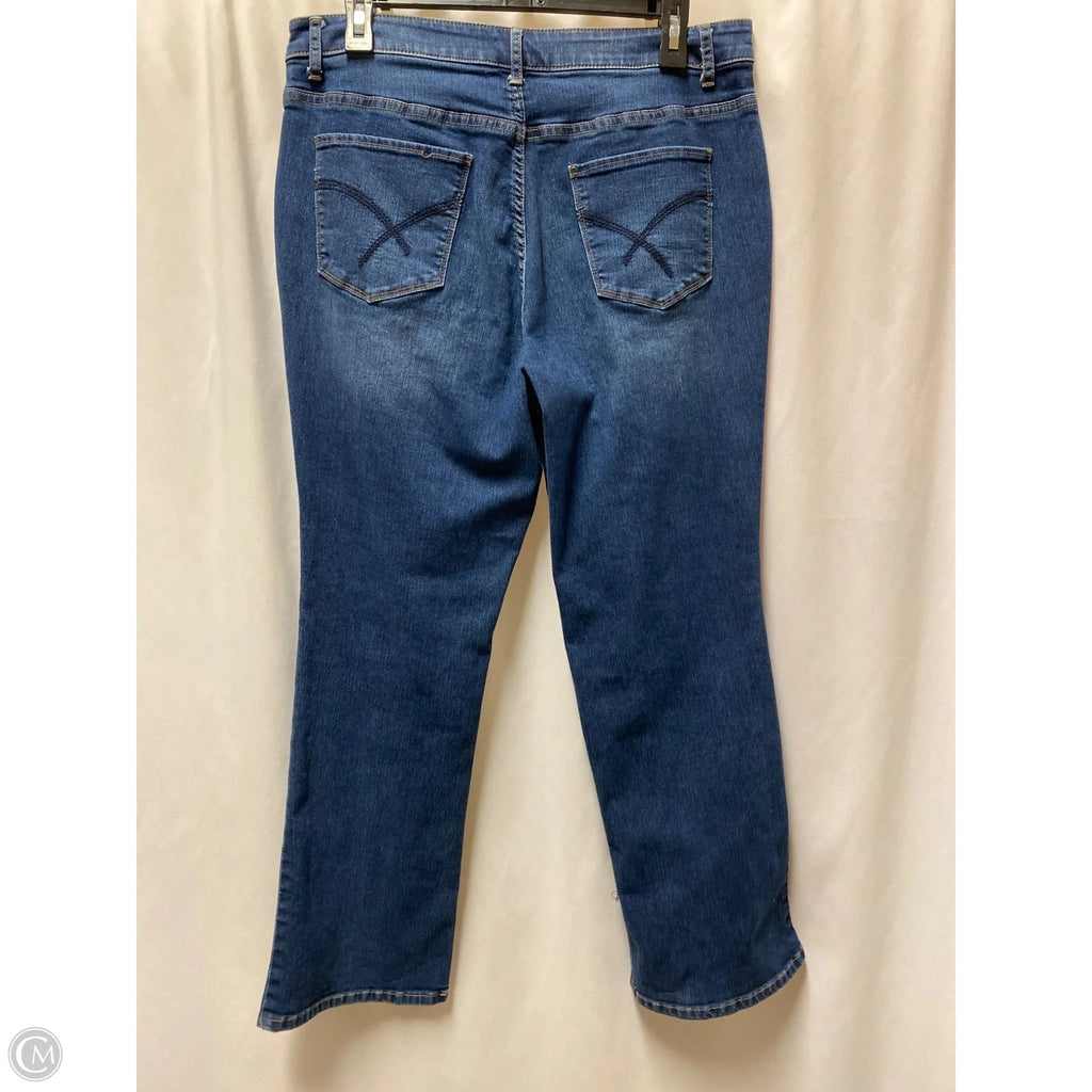 Jeans Straight By Christopher And Banks In Blue Denim, Size: 12
