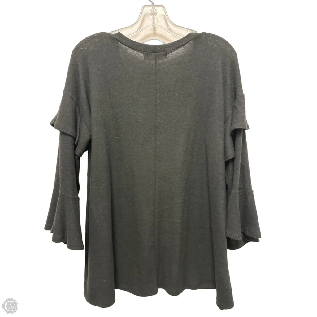 Top Long Sleeve By Accent In Black, Size: M