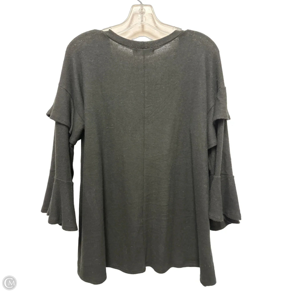 Top Long Sleeve By Accent In Black, Size: M