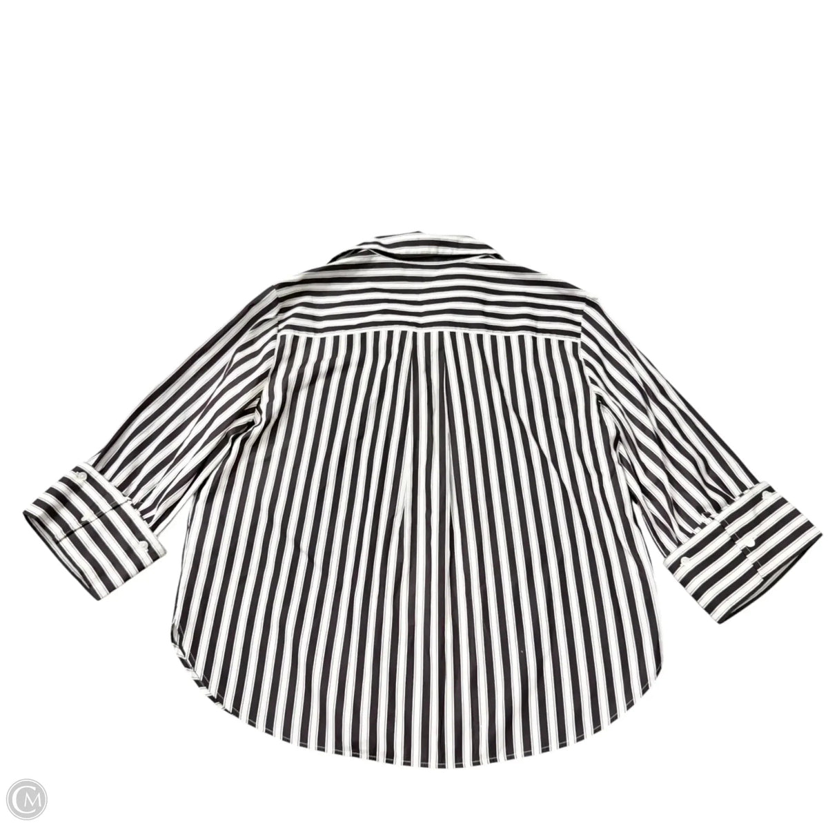 Top Long Sleeve By Madewell In Purple & White, Size: M
