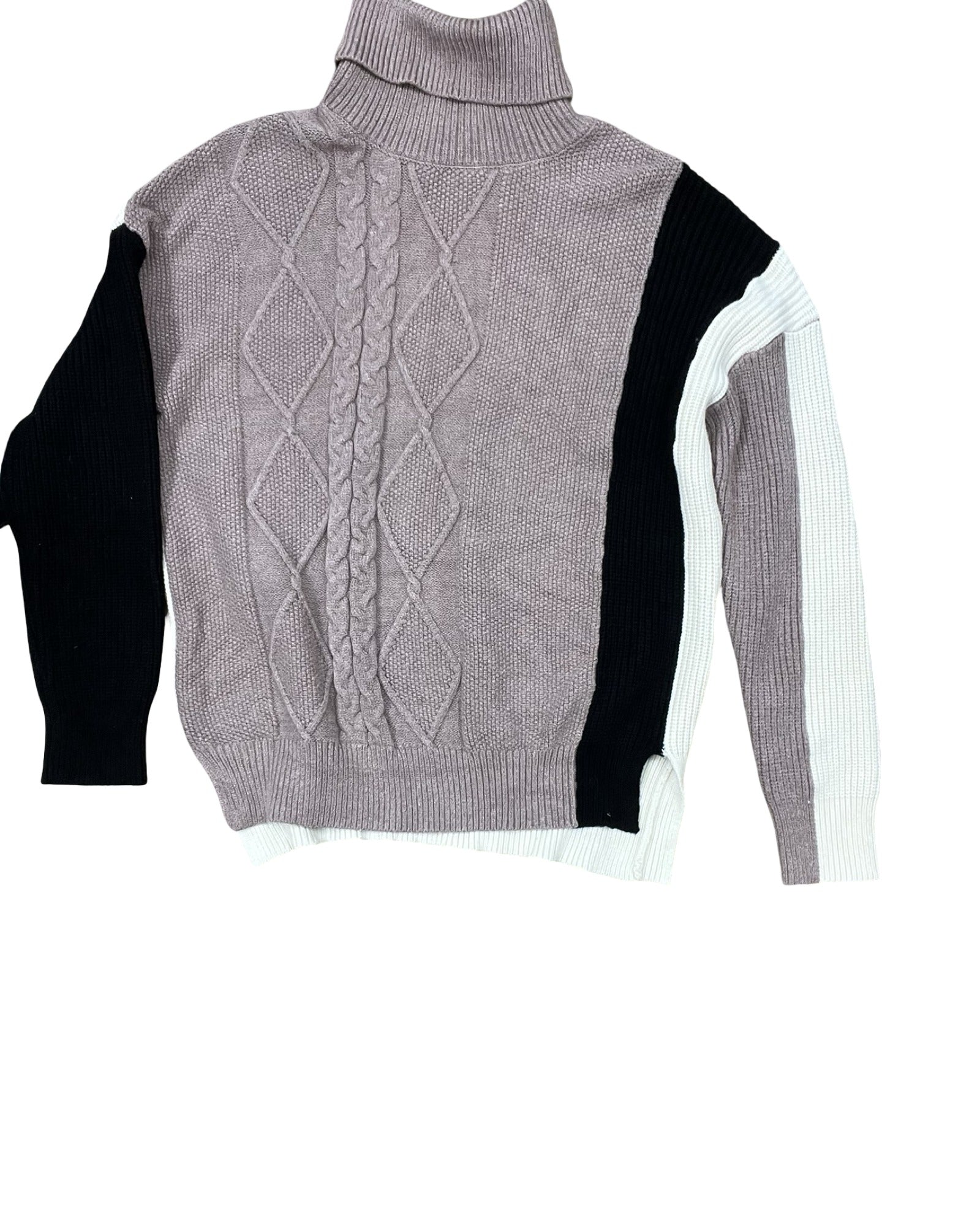 Sweater By Clothes Mentor In Black & Pink, Size:M