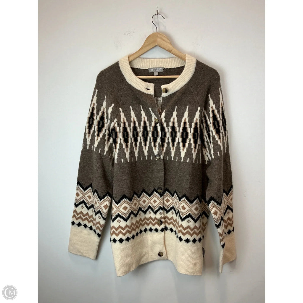 Sweater Cardigan By J. Crew In Tan, Size: Xl