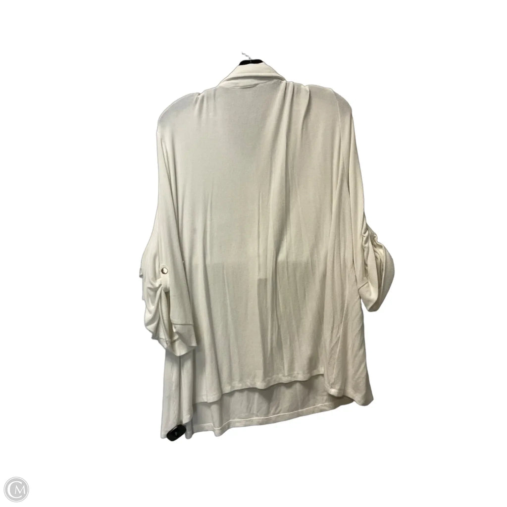 Top Long Sleeve By Carmen By Carmen Marc Valvo In White, Size: 3x