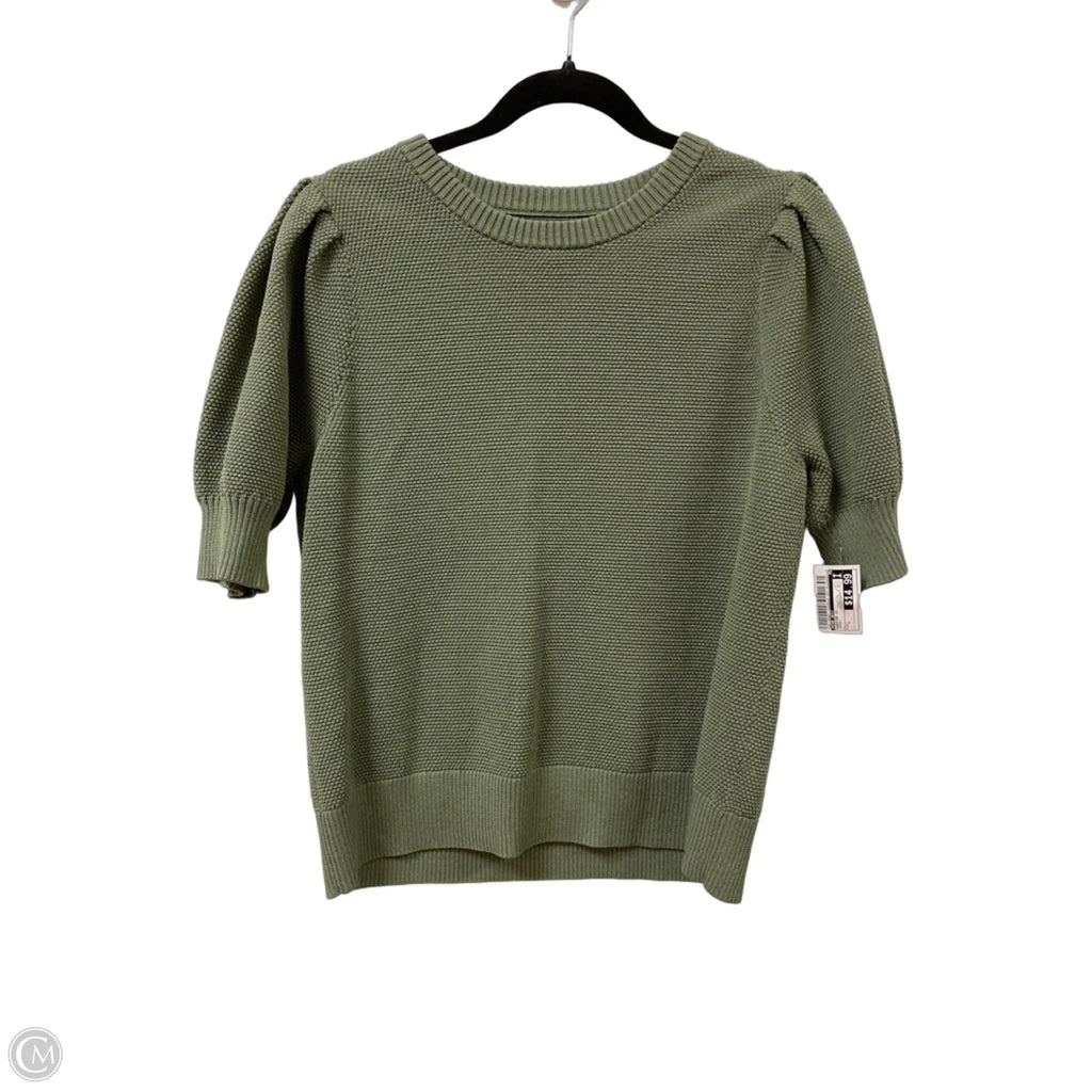 Sweater Short Sleeve By Nine West In Green, Size: L