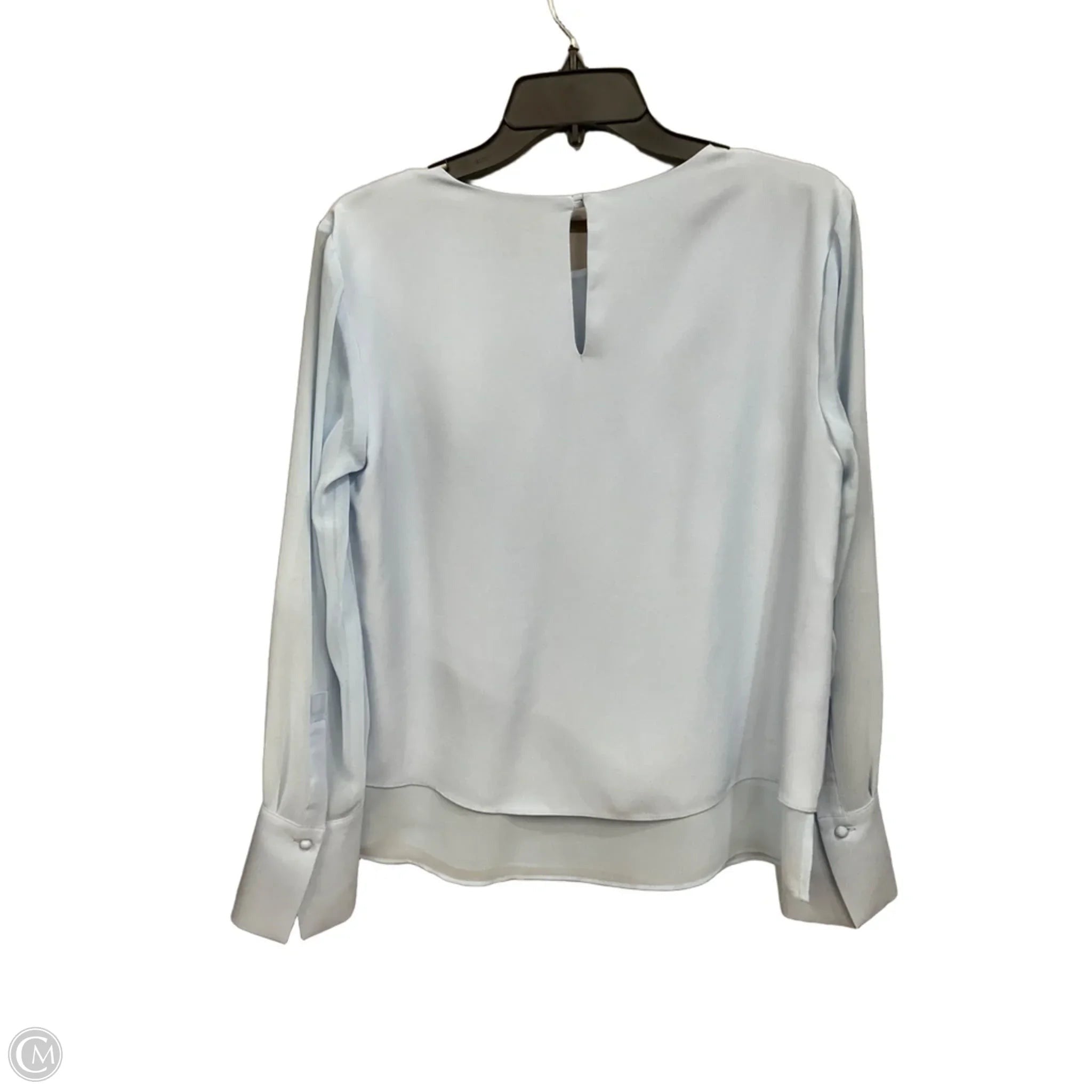 Blouse Long Sleeve By Ann Taylor In Blue, Size: S