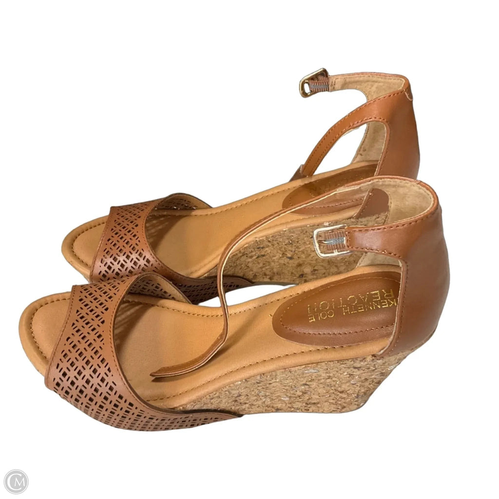 Sandals Heels Wedge By Kenneth Cole Reaction In Brown, Size: 7.5