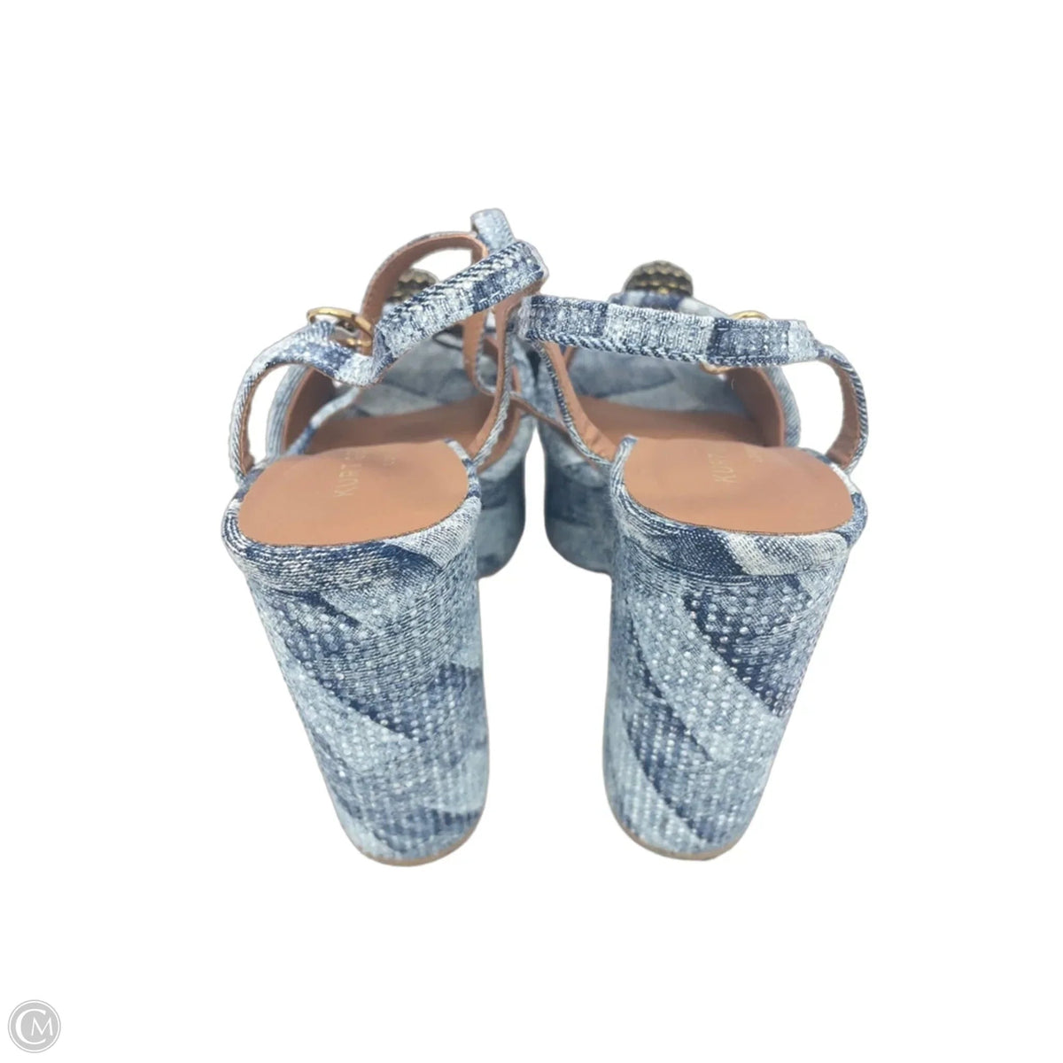 Sandals Designer By Kurt Geiger In Blue Denim, Size: 7.5
