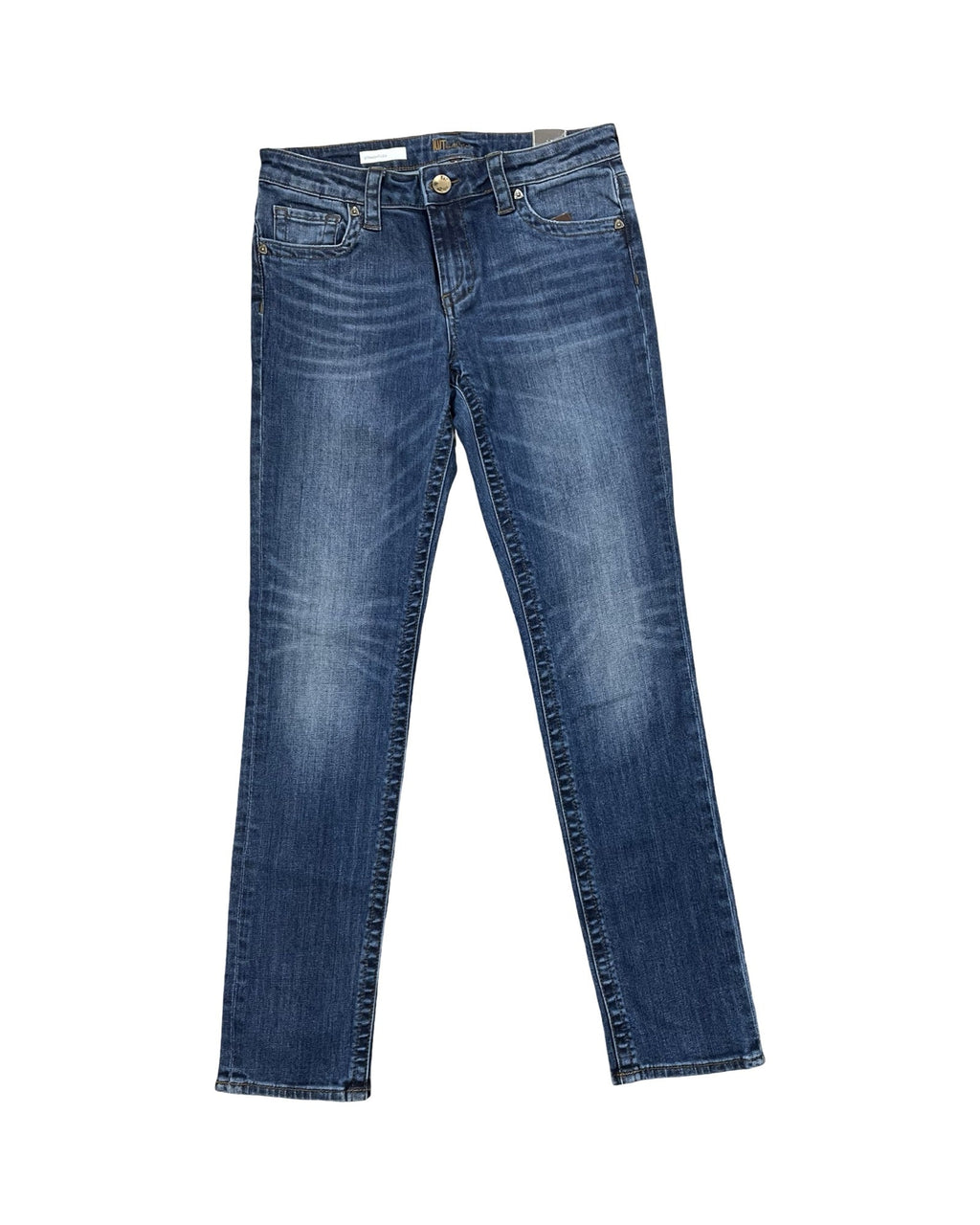 Jeans Straight By Kut In Blue Denim, Size:4