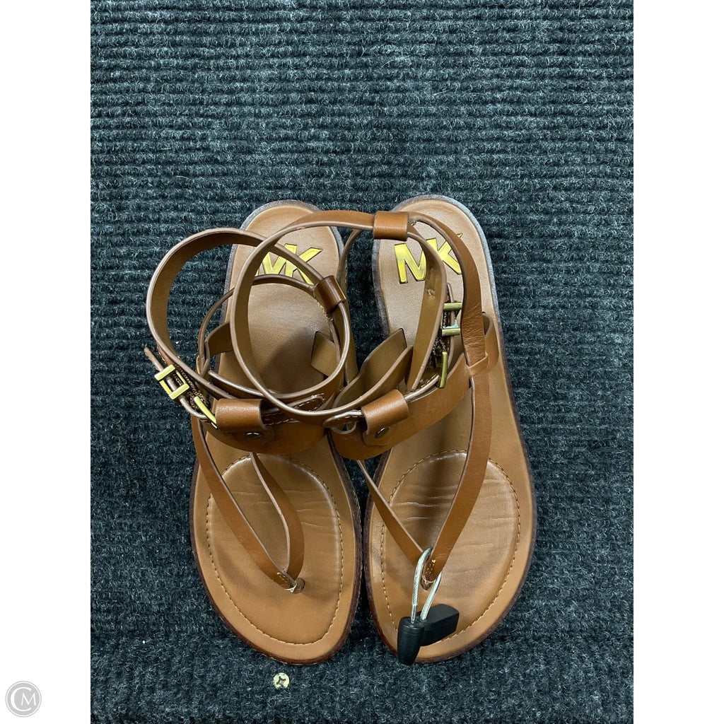Sandals Designer By Michael Kors In Brown, Size: 8.5