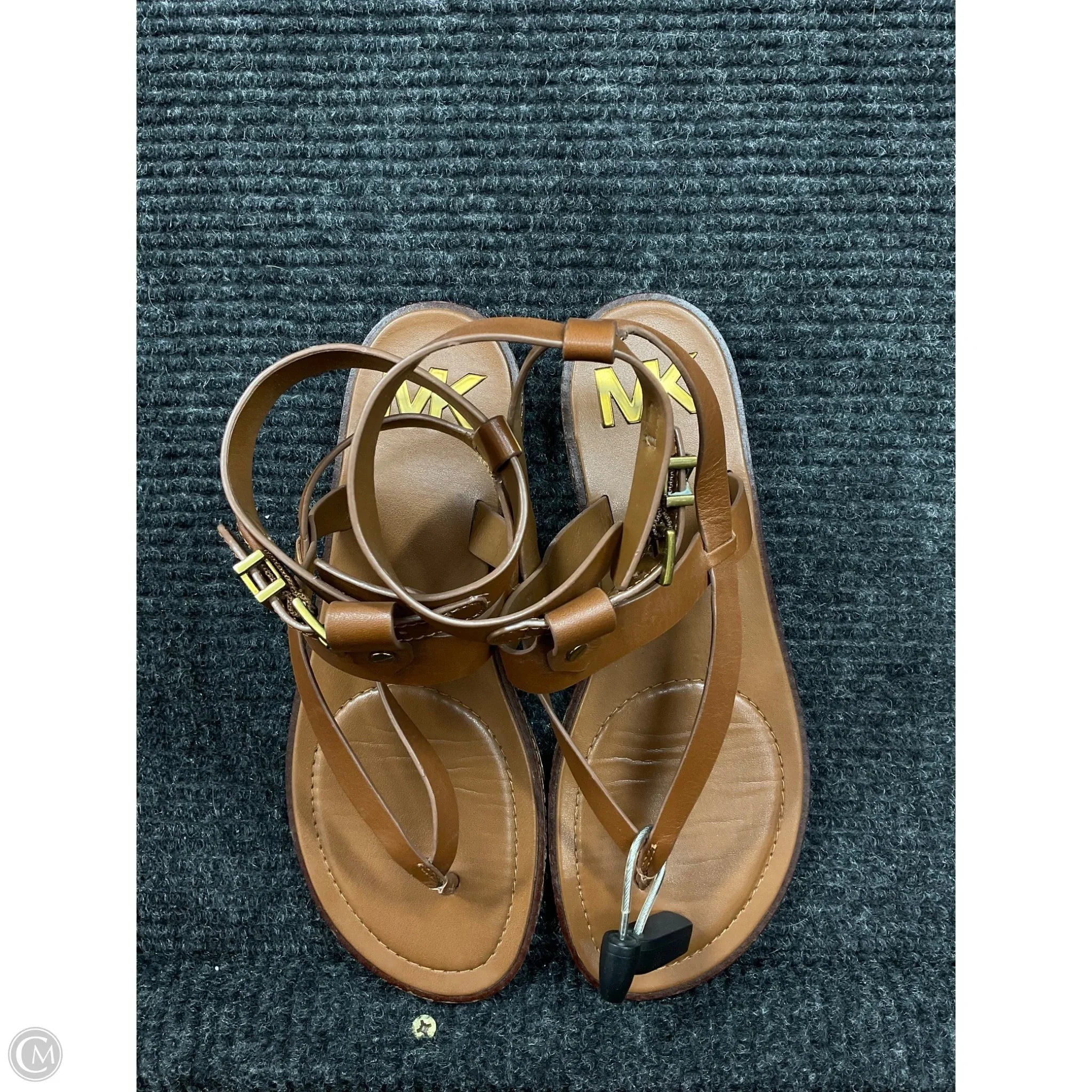 Sandals Designer By Michael Kors In Brown, Size: 8.5