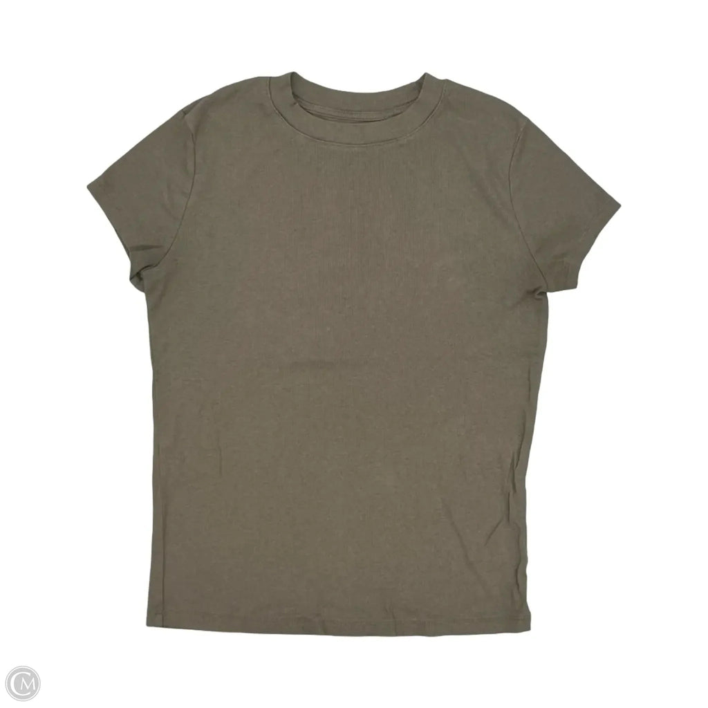 Top Short Sleeve By A New Day In Brown, Size: L