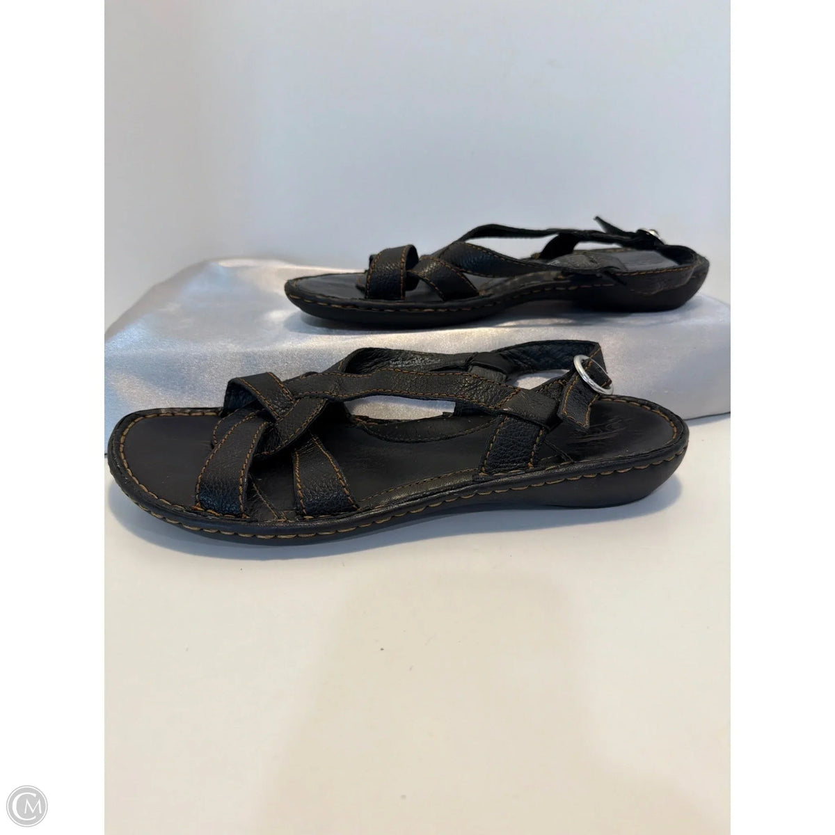 Sandals Flats By Born In Black, Size: 9