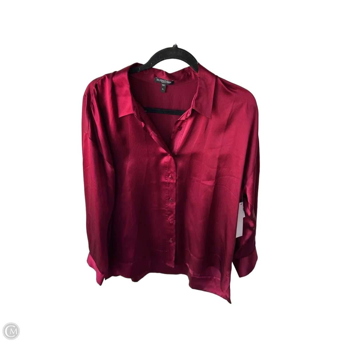 Blouse Long Sleeve By Eileen Fisher In Red, Size: Lp