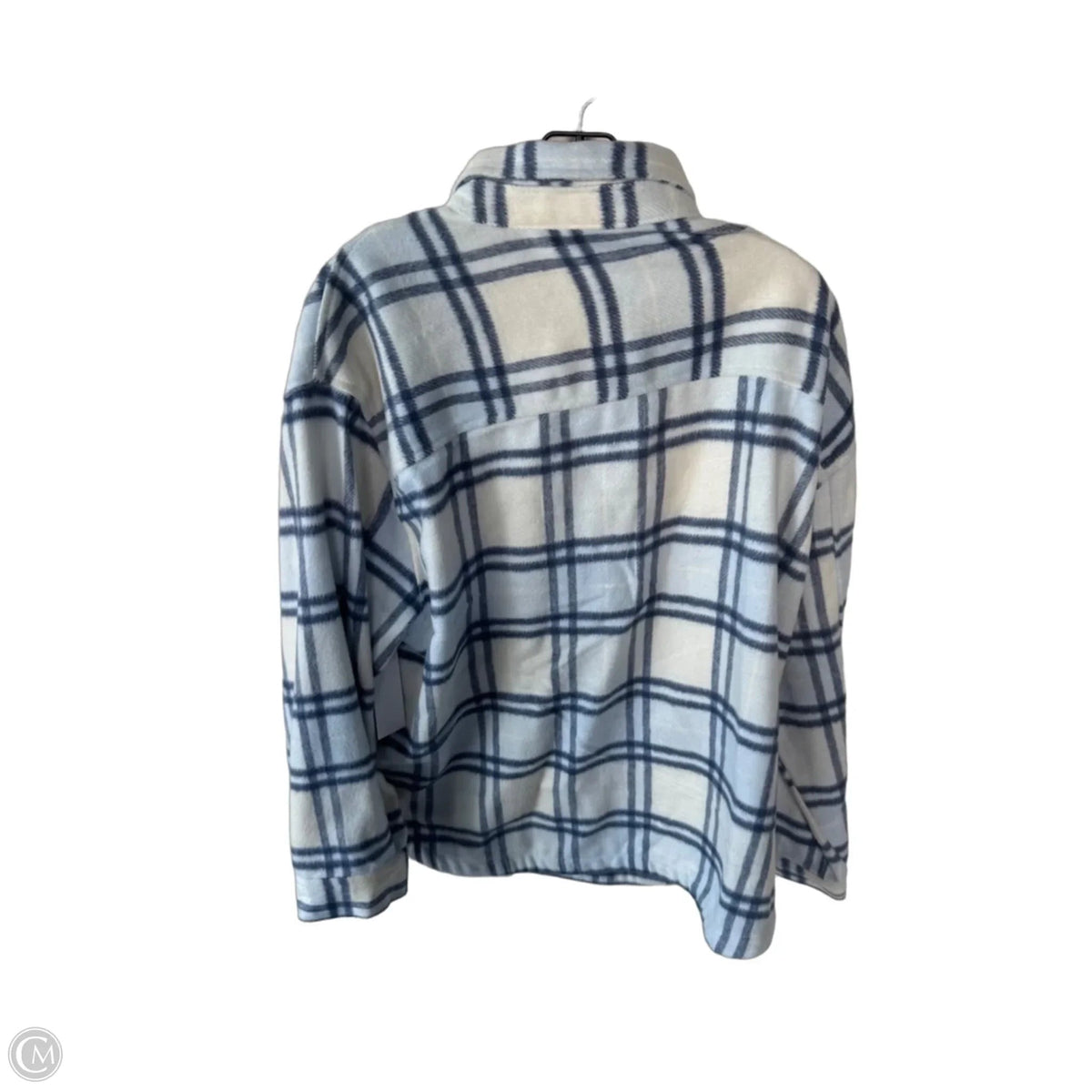 Jacket Shirt By Members Mark In Blue & White, Size: Xl