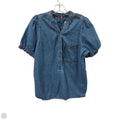 Top Short Sleeve By Pilcro In Blue Denim, Size: L
