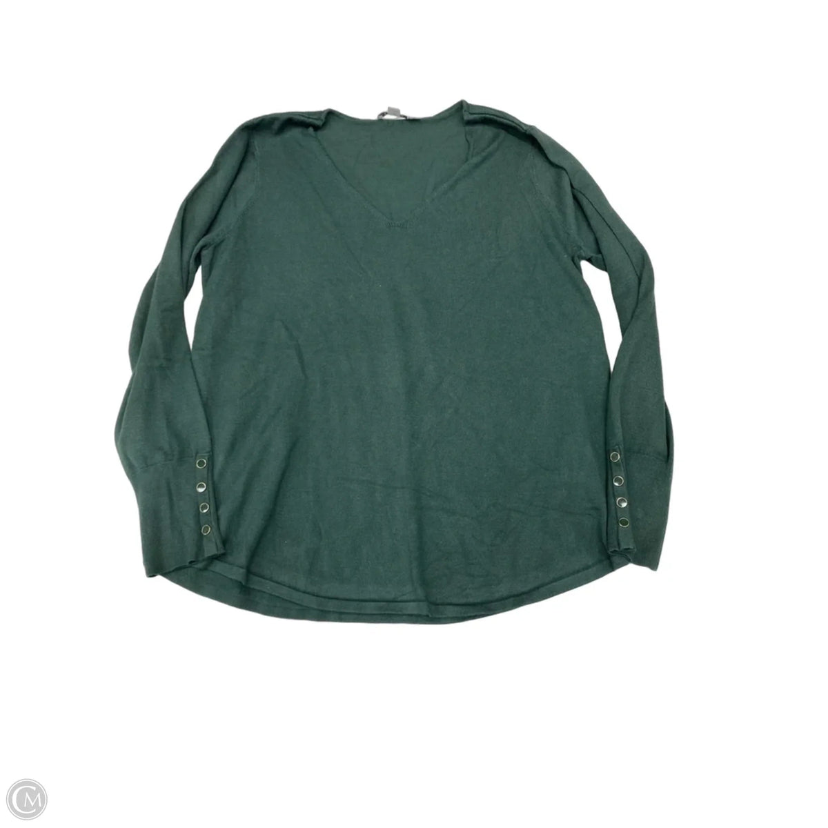 Top Long Sleeve By Chicos In Green, Size: M