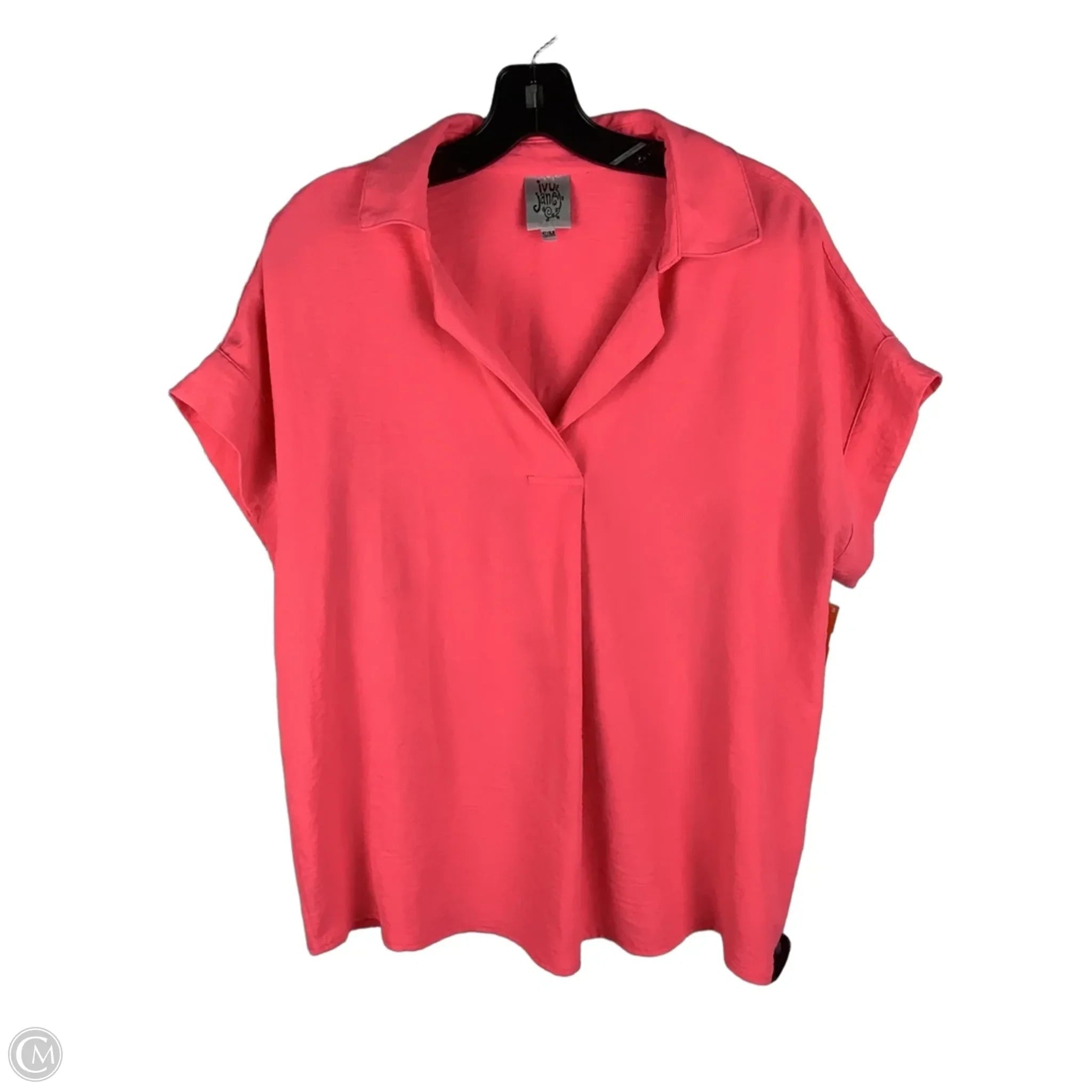 Top Short Sleeve By Ivy Jane In Pink, Size: S