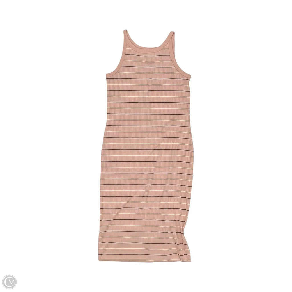 Dress Casual Midi By A New Day In Striped Pattern, Size: M