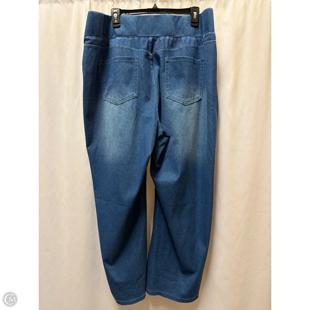 Jeans Wide Leg By Shein In Blue Denim, Size: 4x