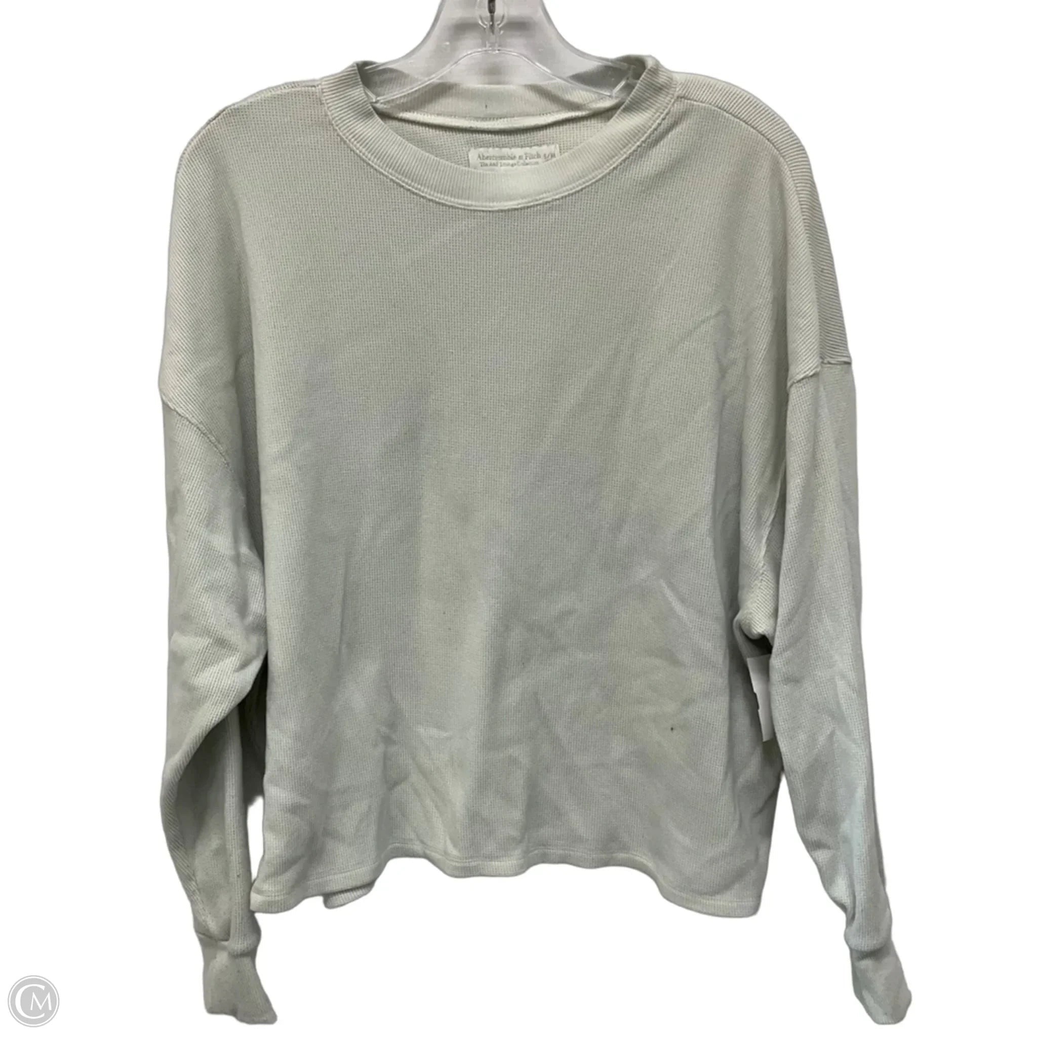 Top Long Sleeve By Abercrombie And Fitch In Beige, Size: S