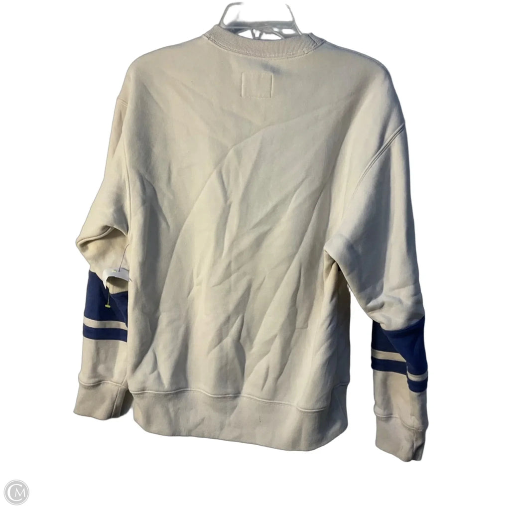 Sweatshirt Crewneck By Abercrombie And Fitch In Blue & White, Size: Xxs