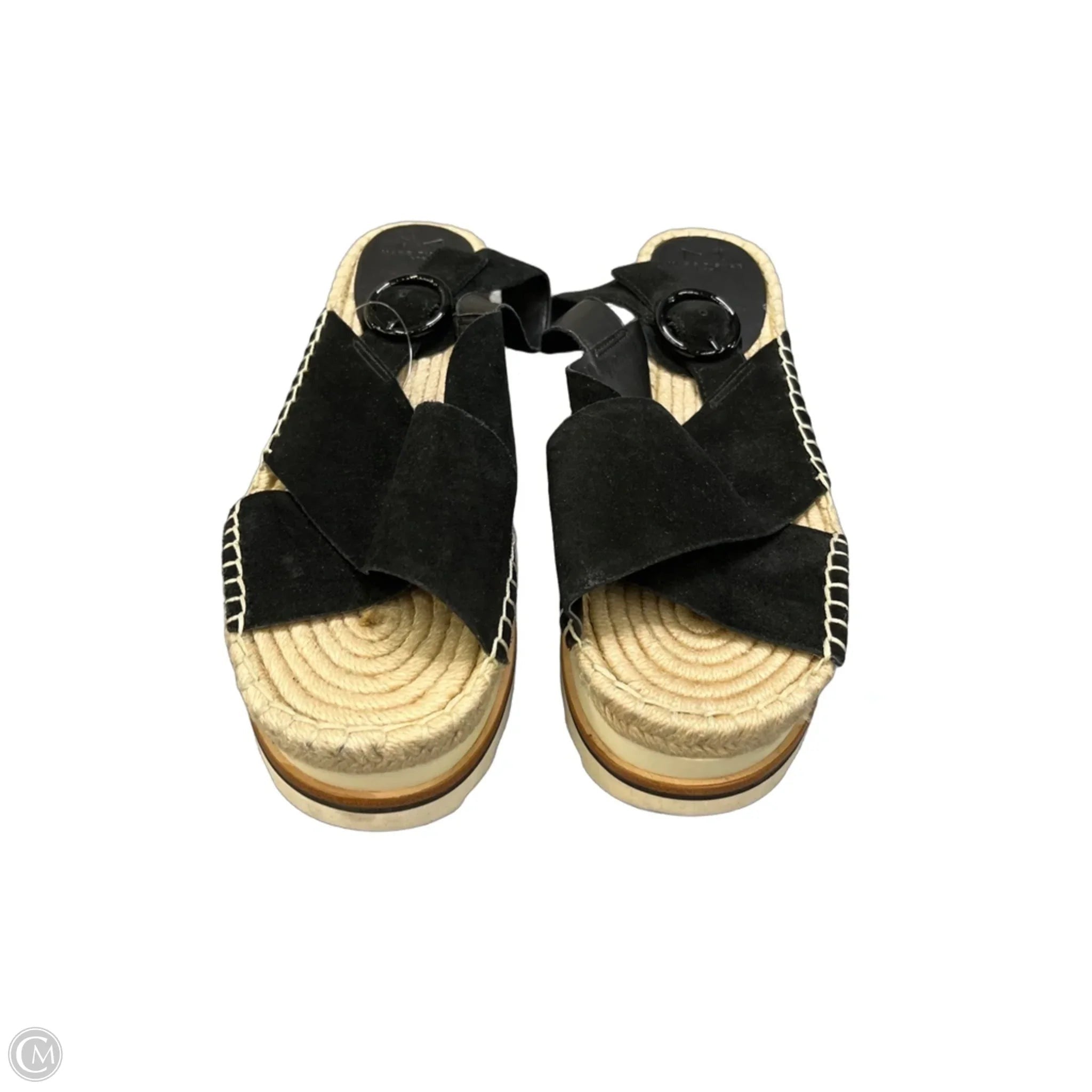 Sandals Heels Platform By Marc Fisher In Black, Size: 9.5