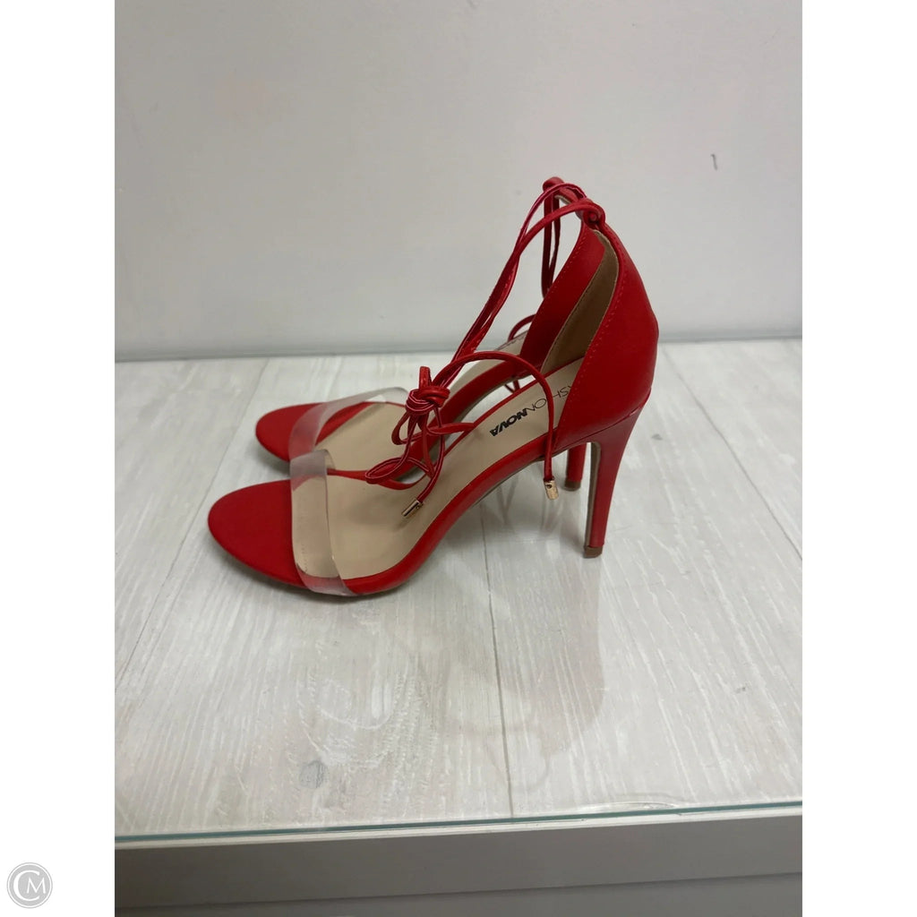 Shoes Heels Stiletto By Fashion Nova In Red, Size: 9