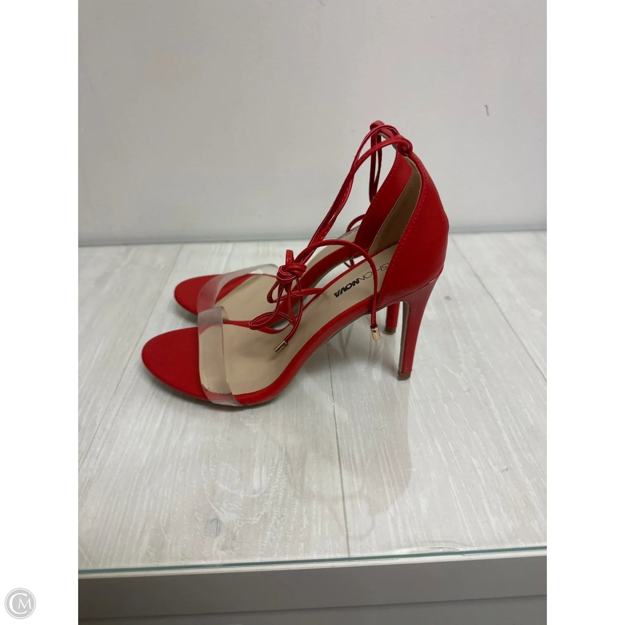 Shoes Heels Stiletto By Fashion Nova In Red, Size: 9