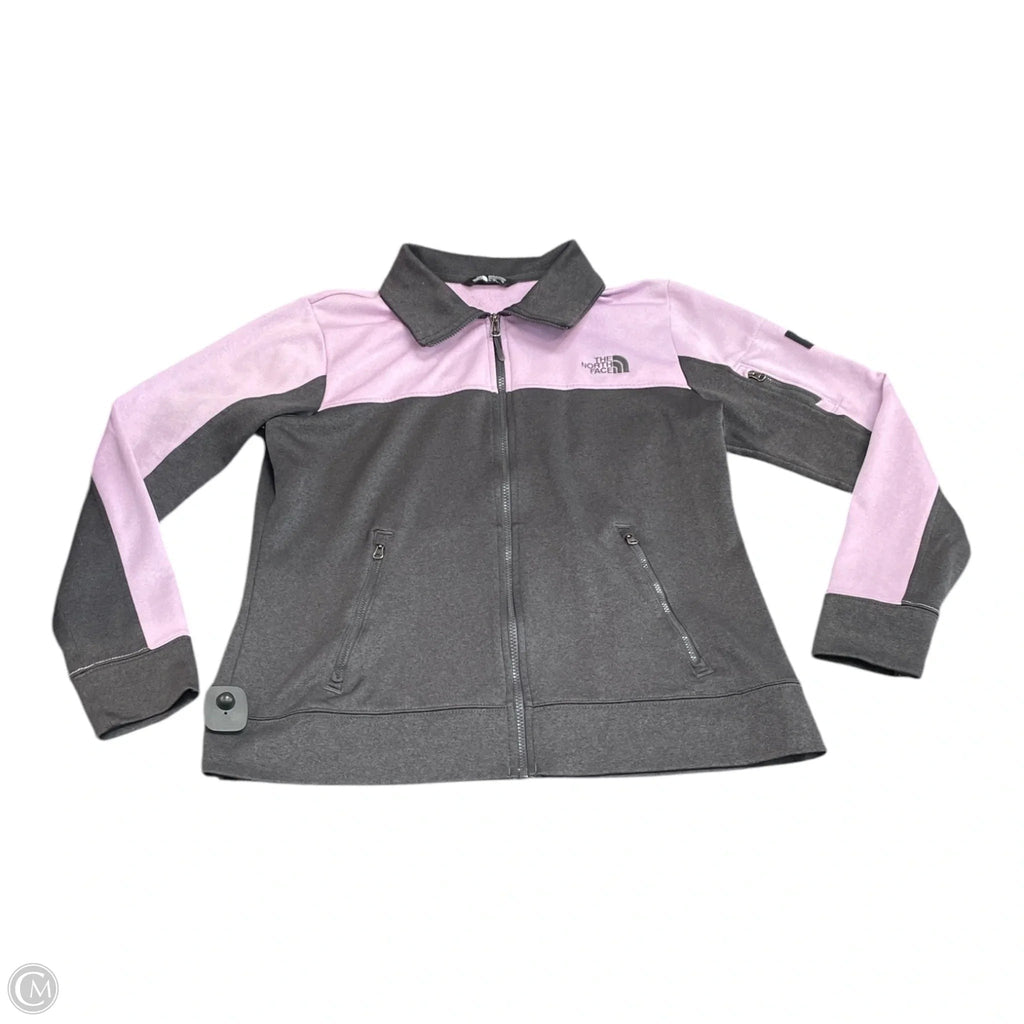 Jacket Fleece By The North Face In Grey & Purple, Size: Xl