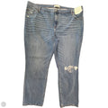 Jeans Straight By Abercrombie And Fitch In Blue Denim, Size: 24