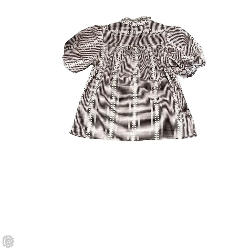 Top Short Sleeve By Cmf In Blue & Brown, Size: S