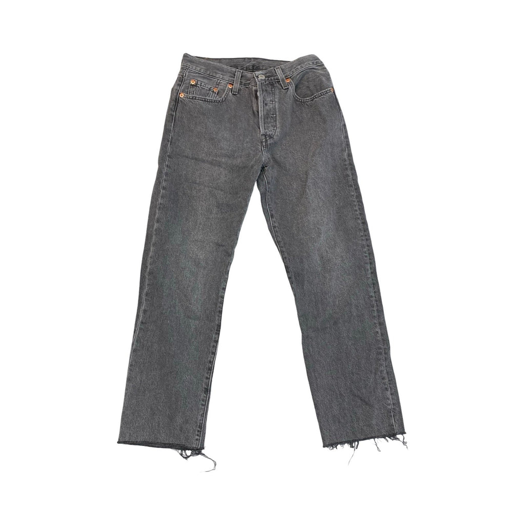 Jeans Straight By Levis In Black Denim, Size:0